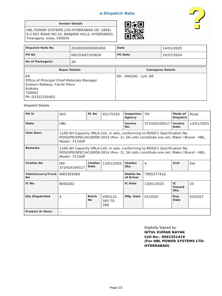 eDispatchNote 372416104517 | PDF | Road Transport | Transport