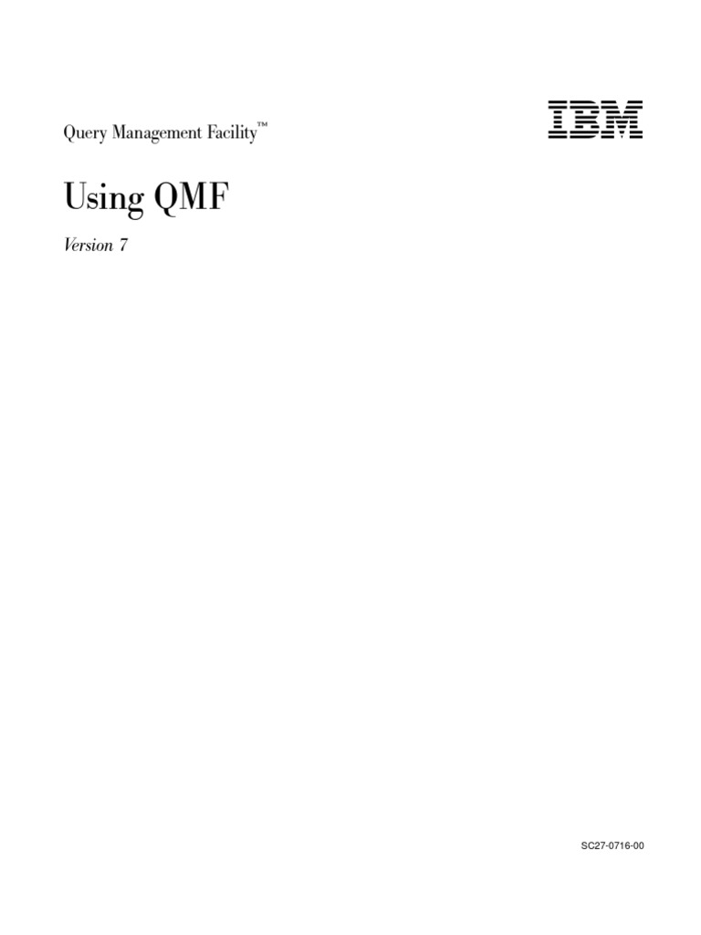 QMF Query Management Facility PDF Sql Databases