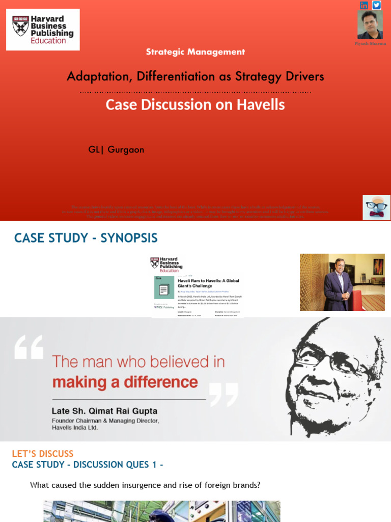 SM2+Case+ +Havells | PDF | Disruptive Innovation | Strategic Management