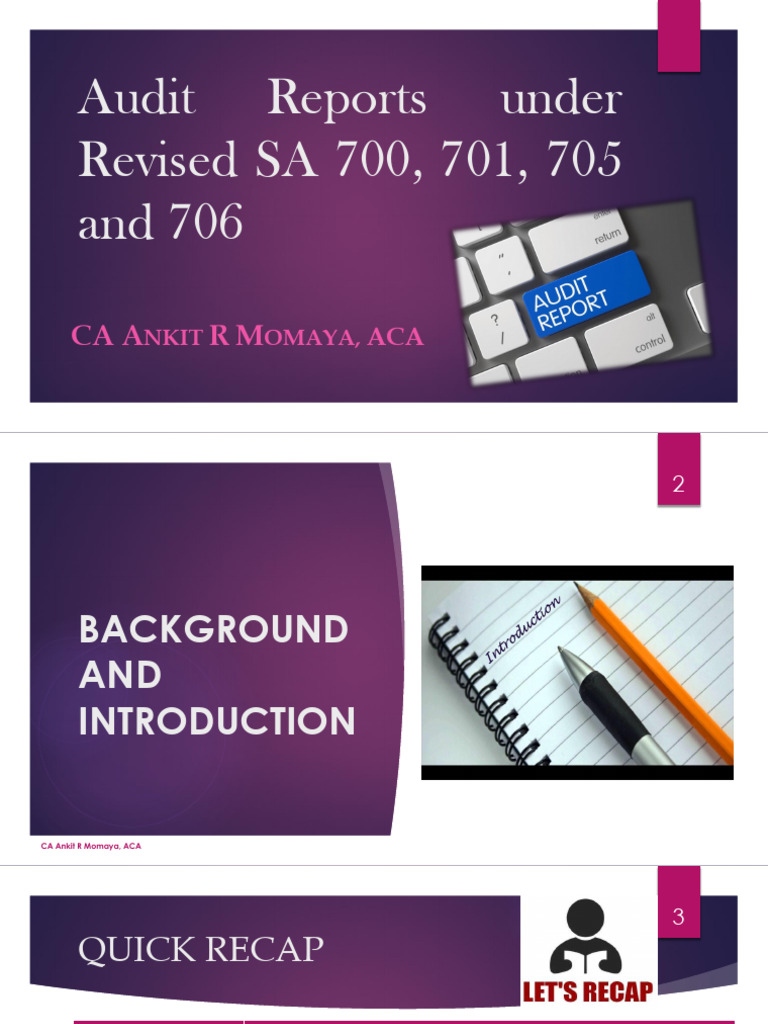 Revised Audit Reporting Standards Overview | PDF | Auditor's Report ...