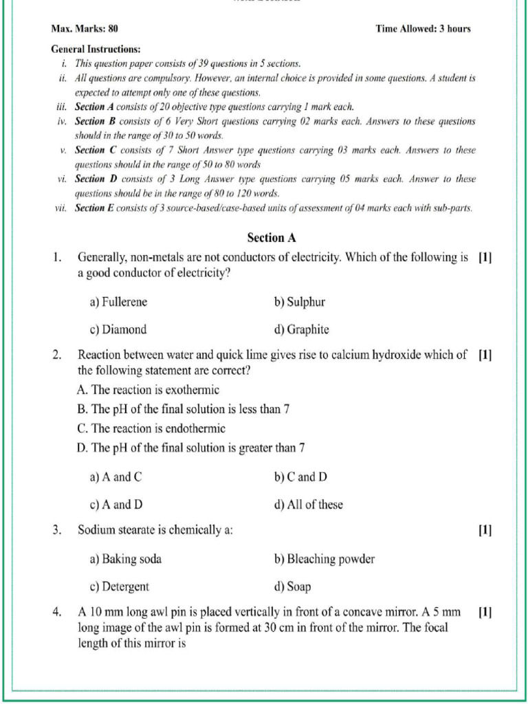 SCIENCE SAMPLE PAPER - 10 1 Cropped Extracted Cropped Cropped | PDF