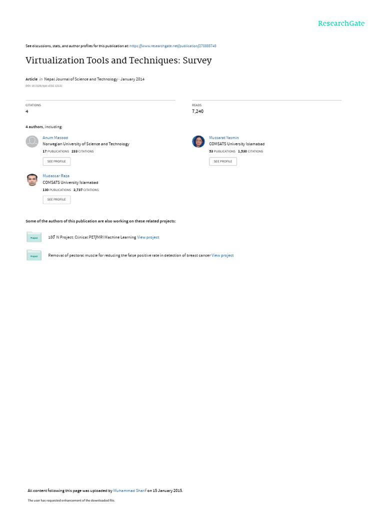 Virtualization Toolsand Techniques Pdf Virtualization Virtual Machine