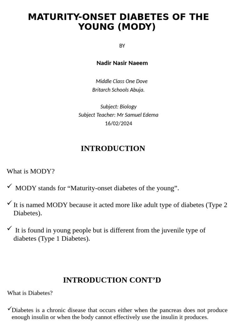 MATURITY ONSET DIABETES OF THE YOUNG visual data 5