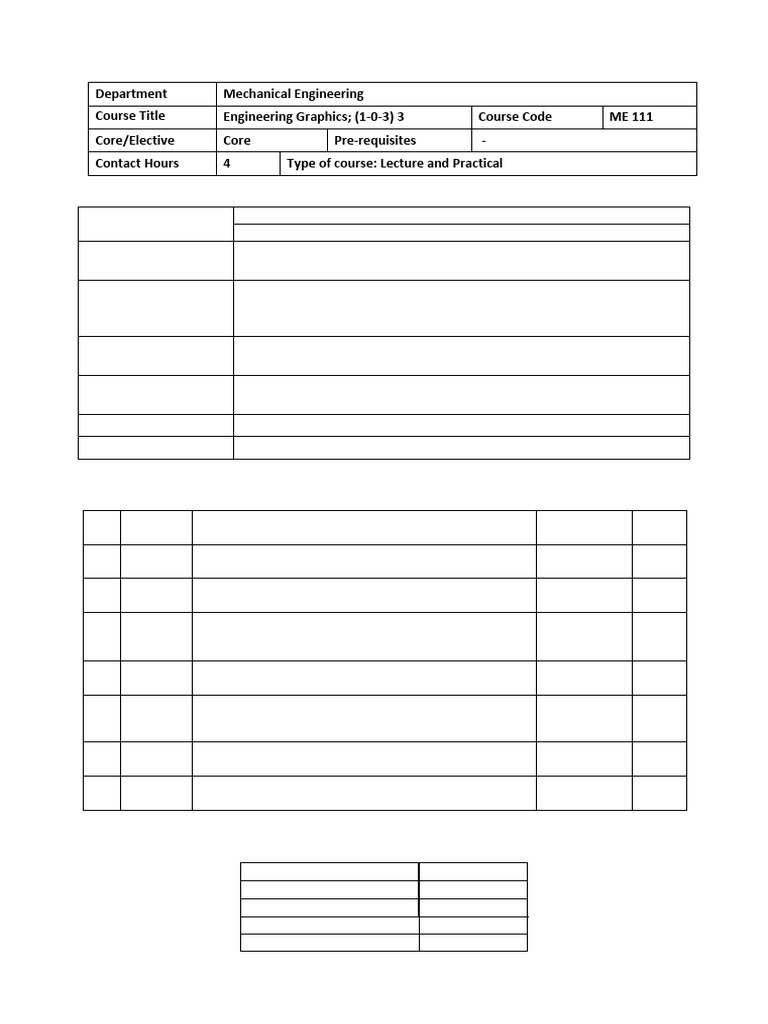 Course Plan Pdf Technical Drawing Geometry