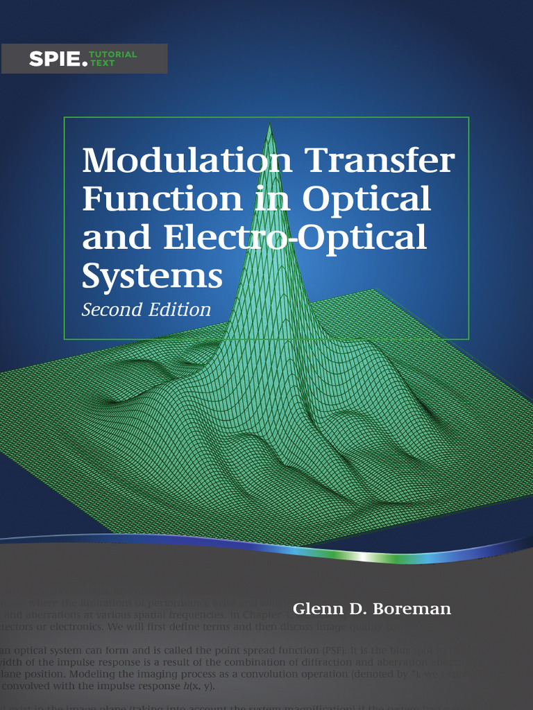 Modulation Transfer Function in Optical and Electro Optical Systems ...