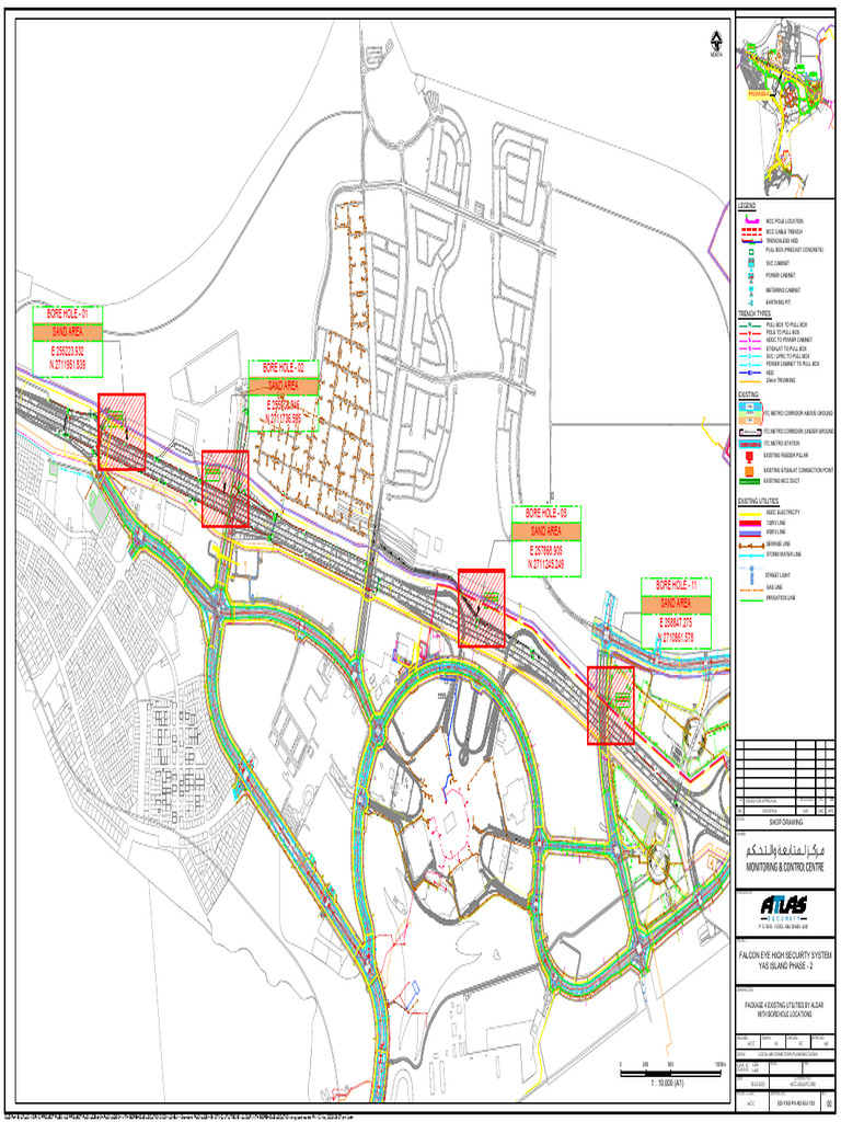 Package 4 Existing Utilities by Al Dar With Borehole Location | PDF ...