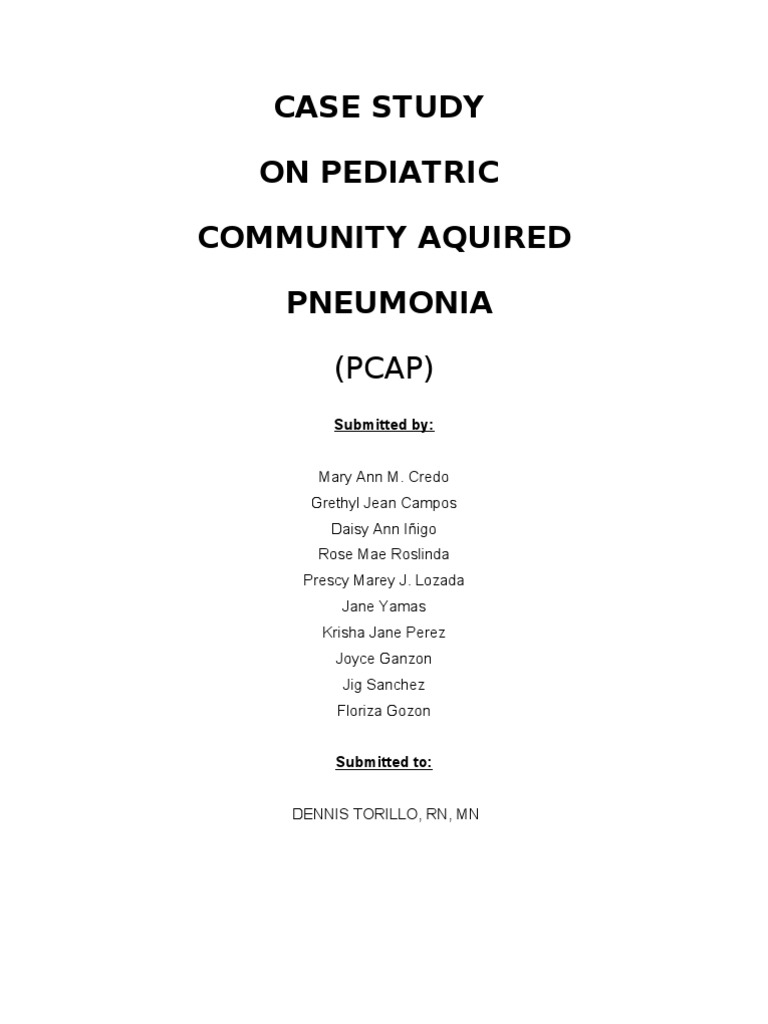 Community acquired pneumonia case study scribd picture