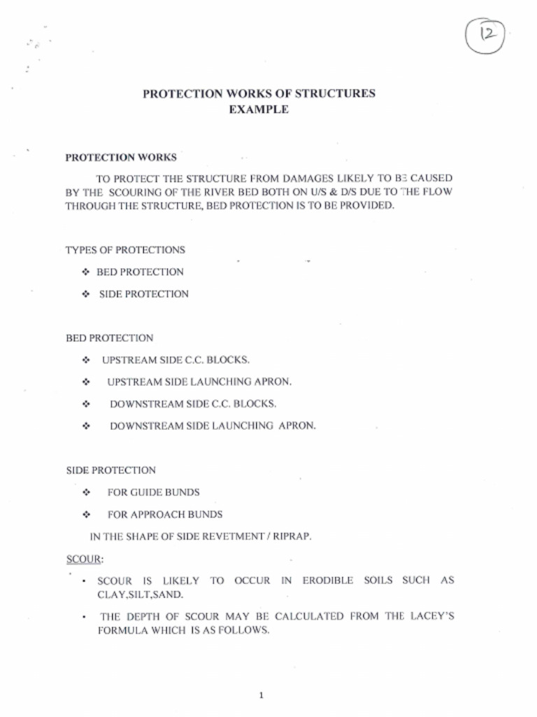 Protection Works of Structures Examples | PDF