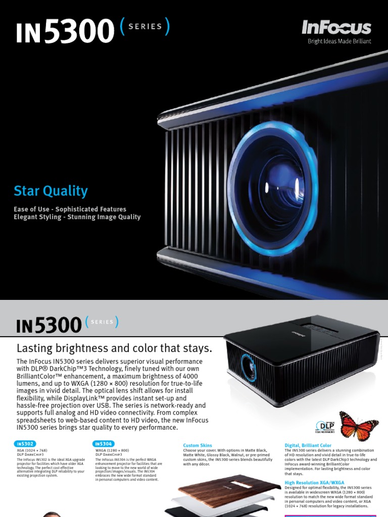 InFocus IN5300 Series | PDF | Display Resolution | Zoom Lens