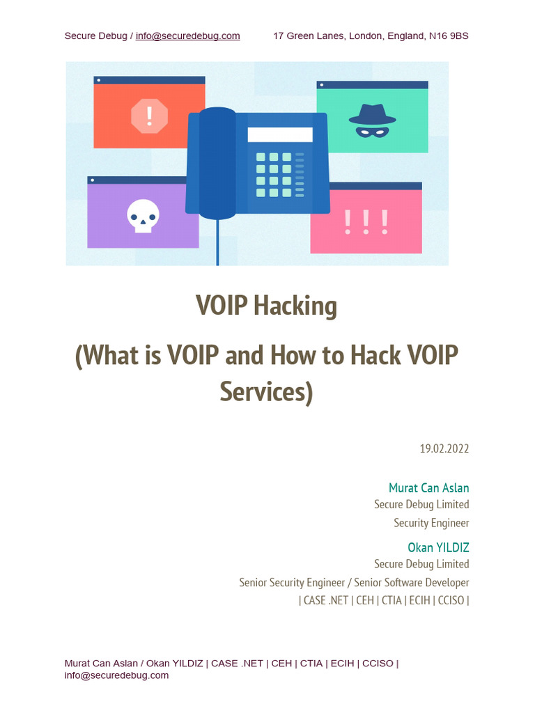 Understanding VoIP Hacking Techniques | PDF | Voice Over Ip | Computer ...