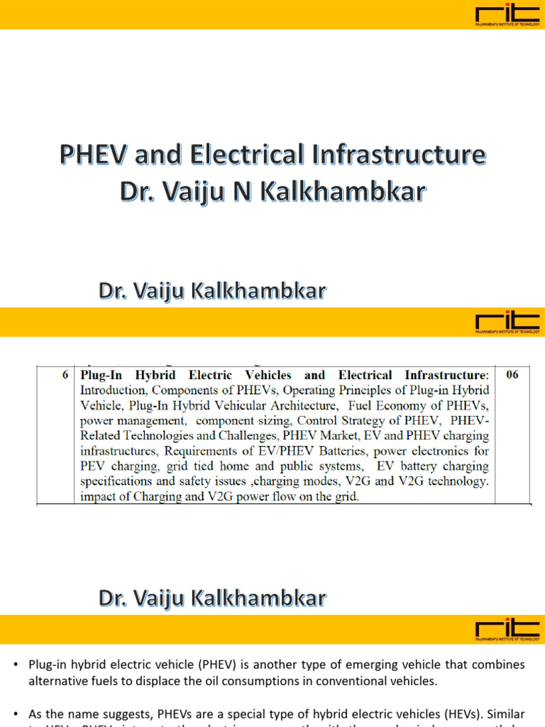 PHEVs: Benefits and Components | PDF | Plug In Hybrid | Hybrid Vehicle