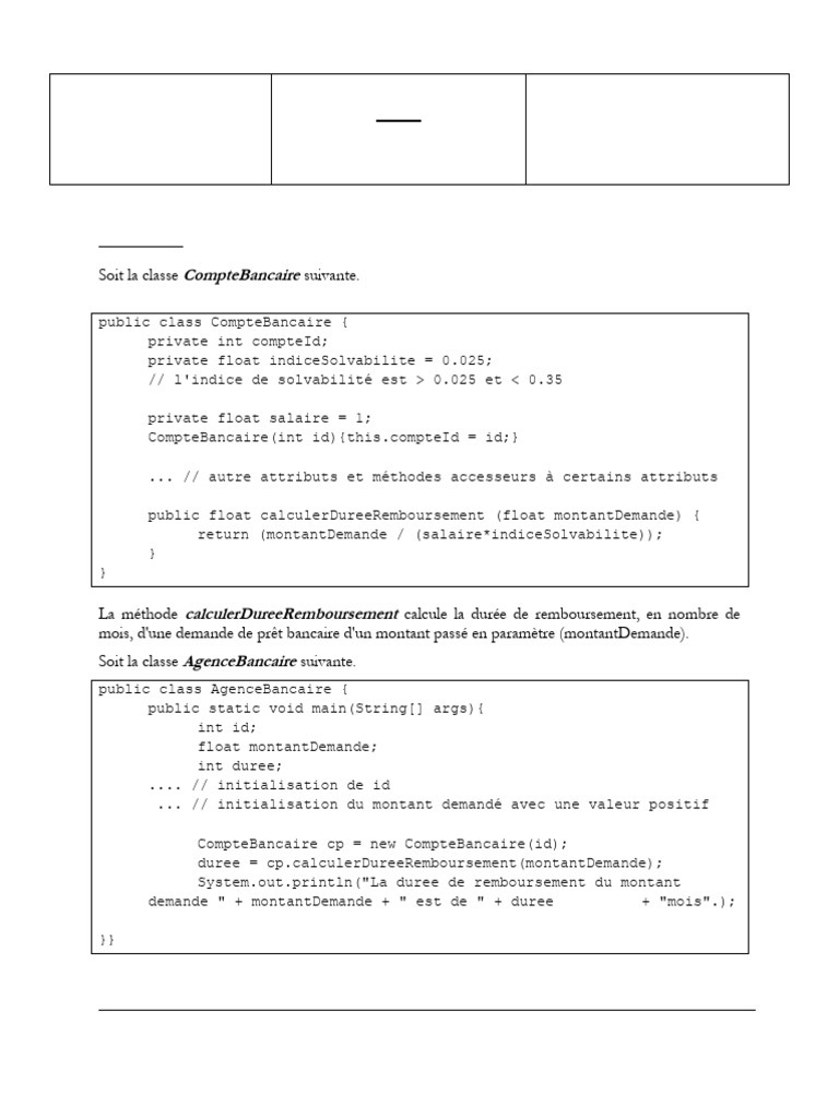 Gestion des Exceptions en Java: TP 4 | PDF | Java (Langage de ...