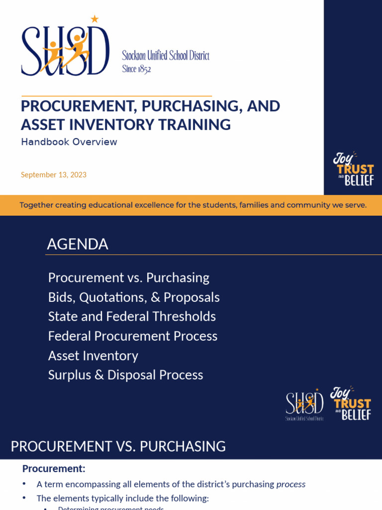 Procurement and Purchasing Training Guide | PDF | Government ...