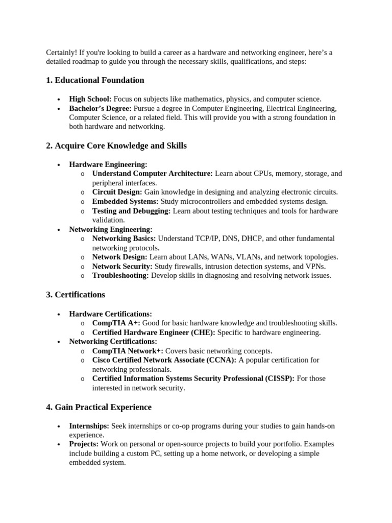 Hardware & Networking Engineering | PDF | Computer Network | Cisco ...