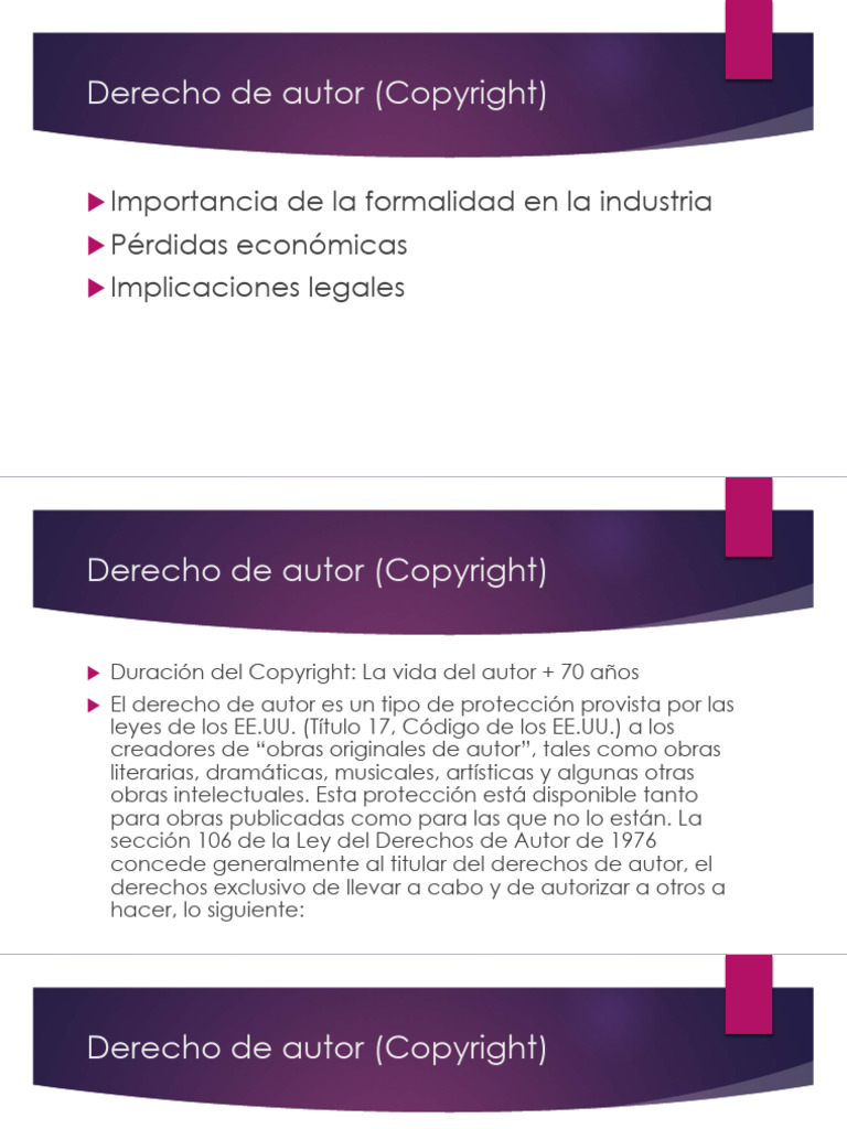 Guía Completa sobre Derecho de Autor | PDF | Derechos de autor | Ley de ...