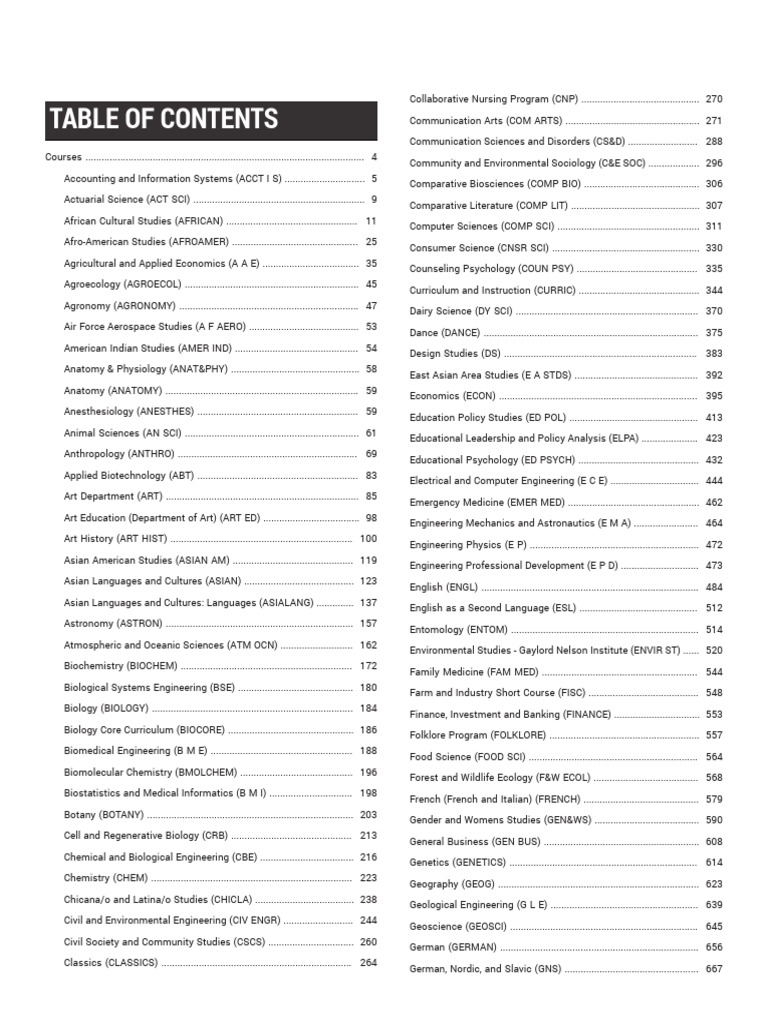 Academic Course Offerings Overview | PDF | Science | Quantitative Research
