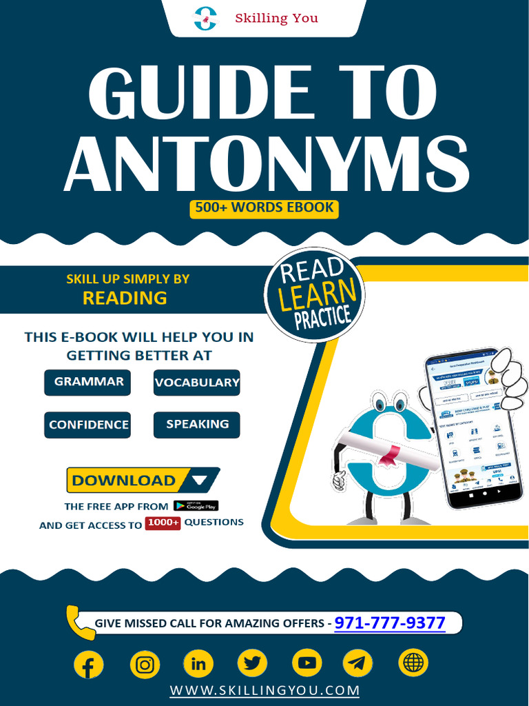 Antonyms: Uide To | PDF