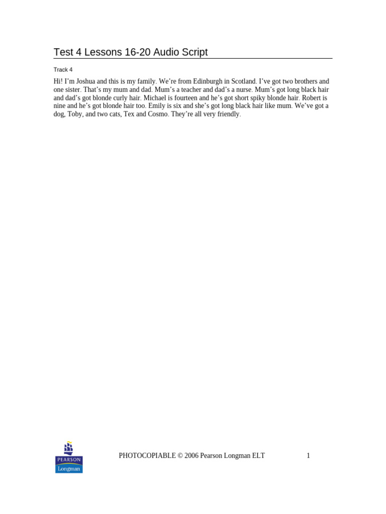 Test 4 Audio Scripts | PDF