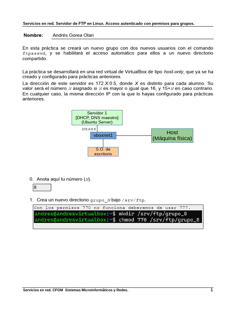 FTP en Linux: Acceso y Permisos por Grupos | PDF | Protocolo de ...