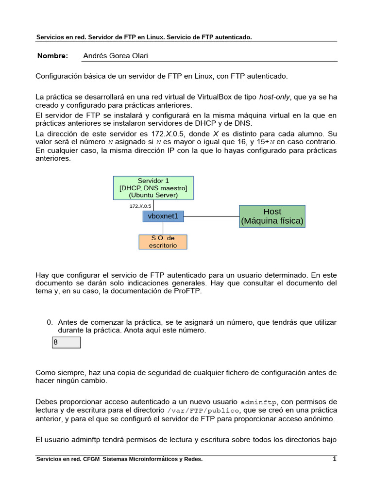 Configuración de FTP Autenticado en Linux | PDF | Protocolo de ...