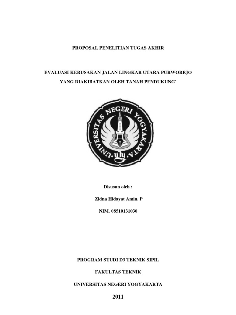 Proposal Proyek Akhir D3 Teknik Sipil