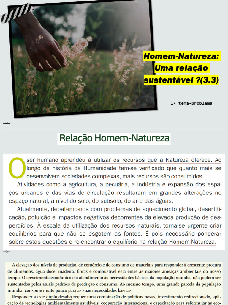 Homem e Natureza: Relação Sustentável? | PDF
