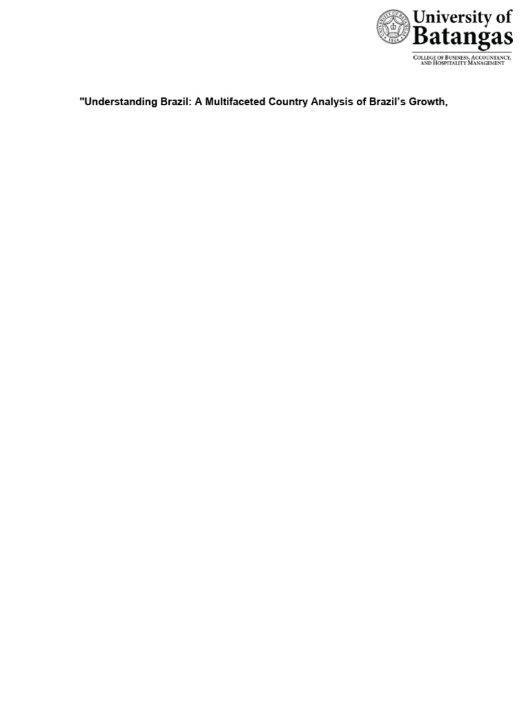 Brazil: Growth, Challenges, and Opportunities | PDF | Cost Of Living ...
