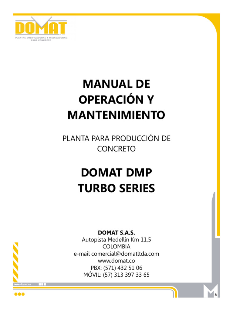 Manual de Operación DOMAT DMP Turbo | PDF | Seguridad y salud ...