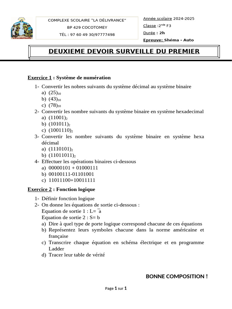 Exercices d'automatisme en maths 2nde | PDF