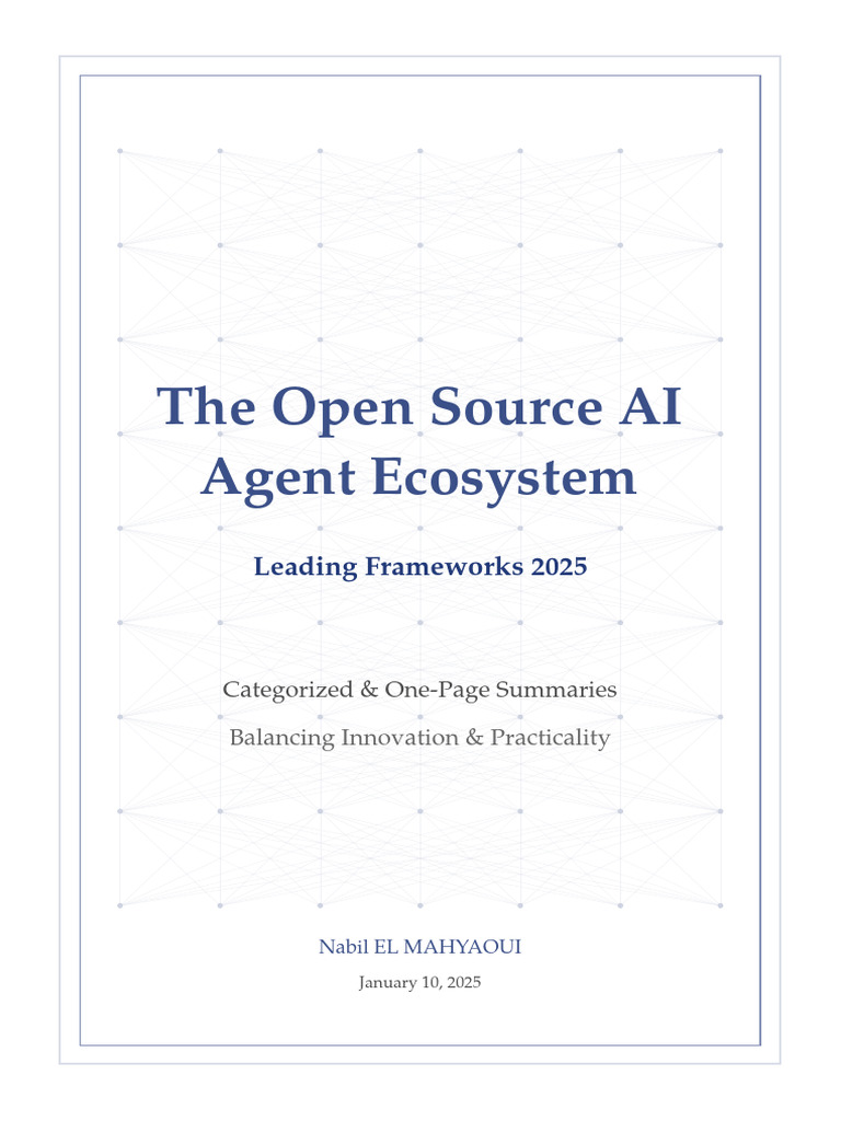 Open Source AI Agent Frameworks 2025 | PDF | Artificial Intelligence ...