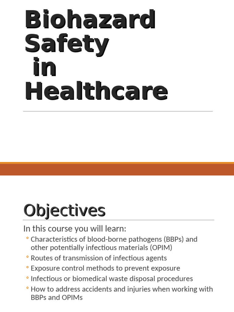 Bloodborne Pathogen Safety Training | PDF | Personal Protective ...