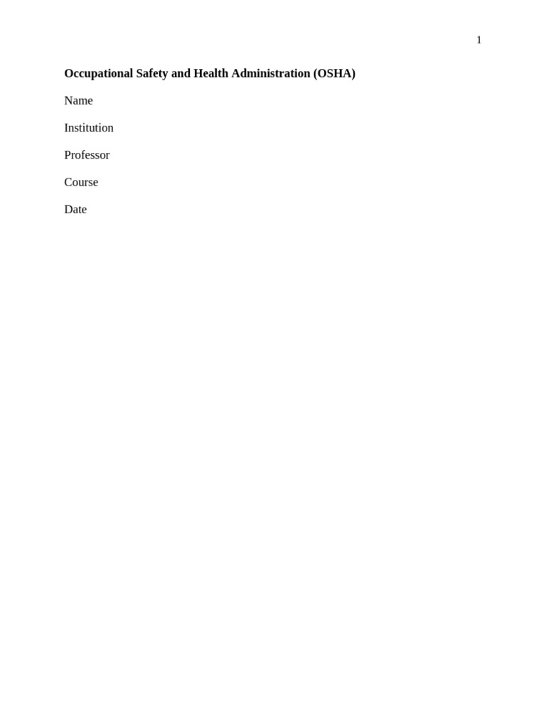 Understanding OSHA's Role in Workplace Safety | PDF | Occupational ...
