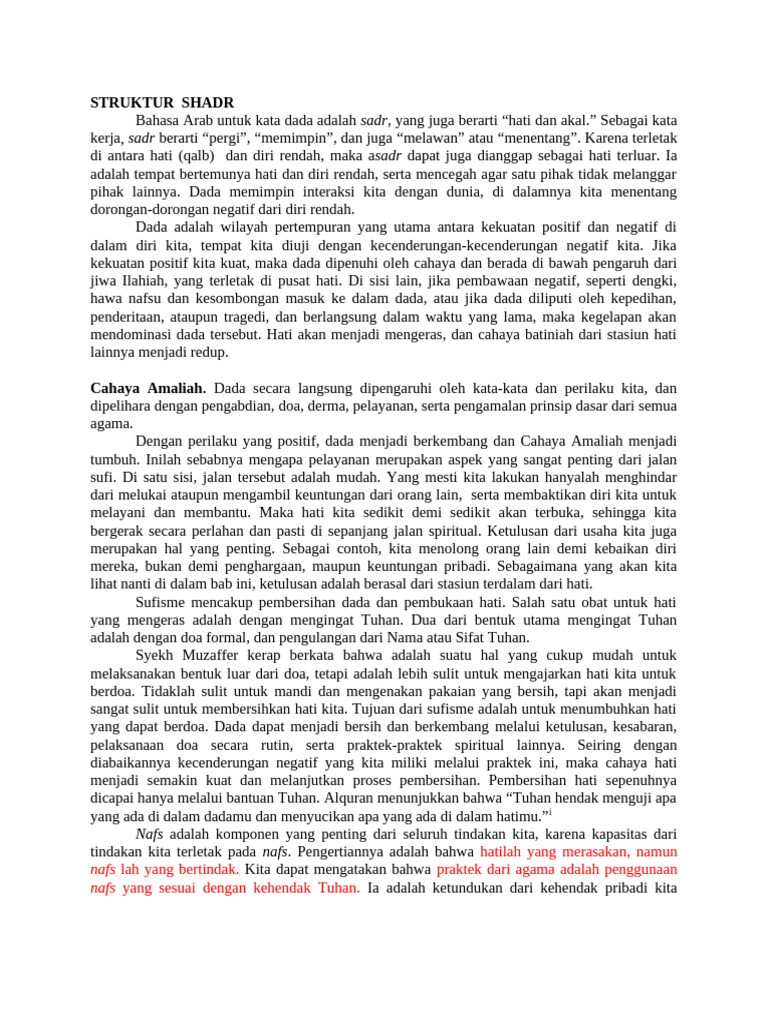 Struktur dan Makna Dada dalam Sufisme | PDF