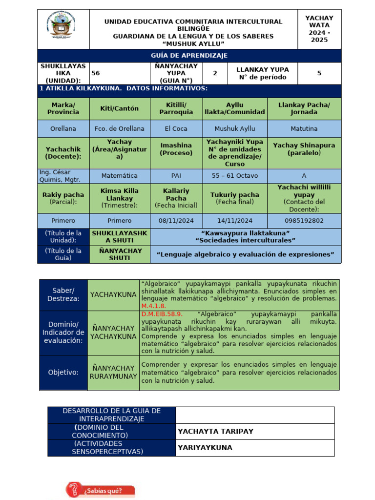 2024 2025 SN04 8egb Pai (55 61) U56 G02 Matematica | PDF | Modificación ...