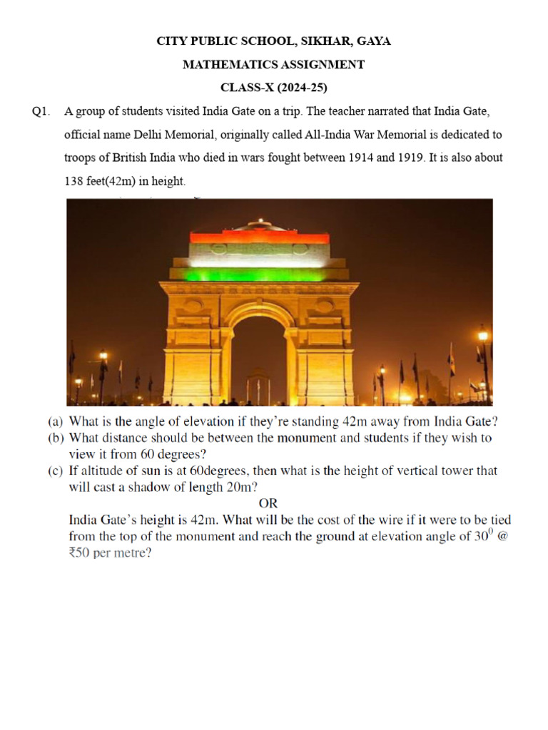 Class 10 Math Assignment | PDF