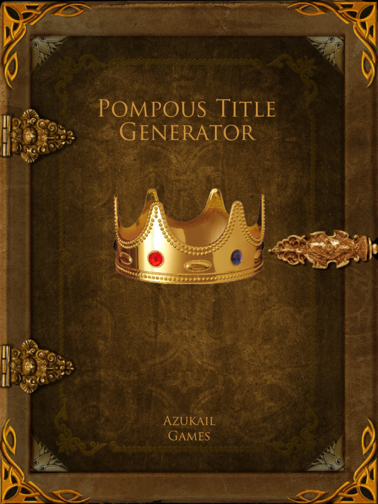 Pompous Title Generator | PDF | Theology | God