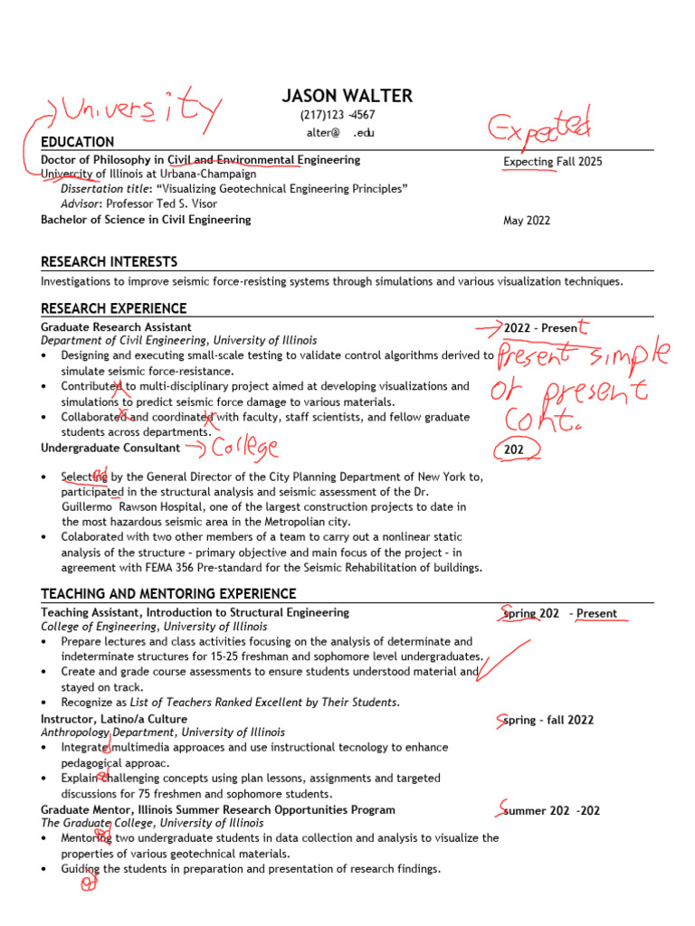 cvsamples Extract[6-8] | PDF | Mentorship | Civil Engineering