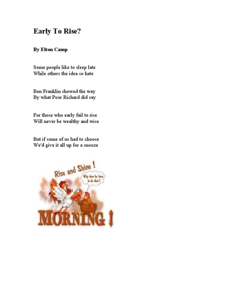 The Benefits of Waking Up Early | PDF