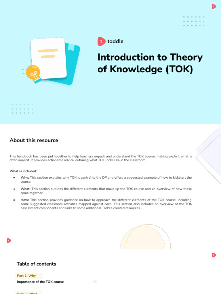 Teaching Theory of Knowledge Essentials | PDF | Knowledge | Truth
