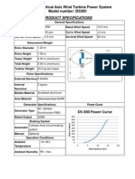 DS300 vertical axis wind turbine specifications