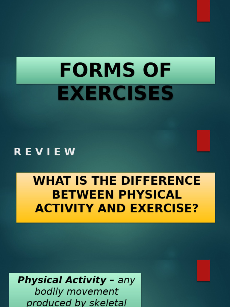 Forms of Exercise | PDF | Strength Training | Aerobic Exercise