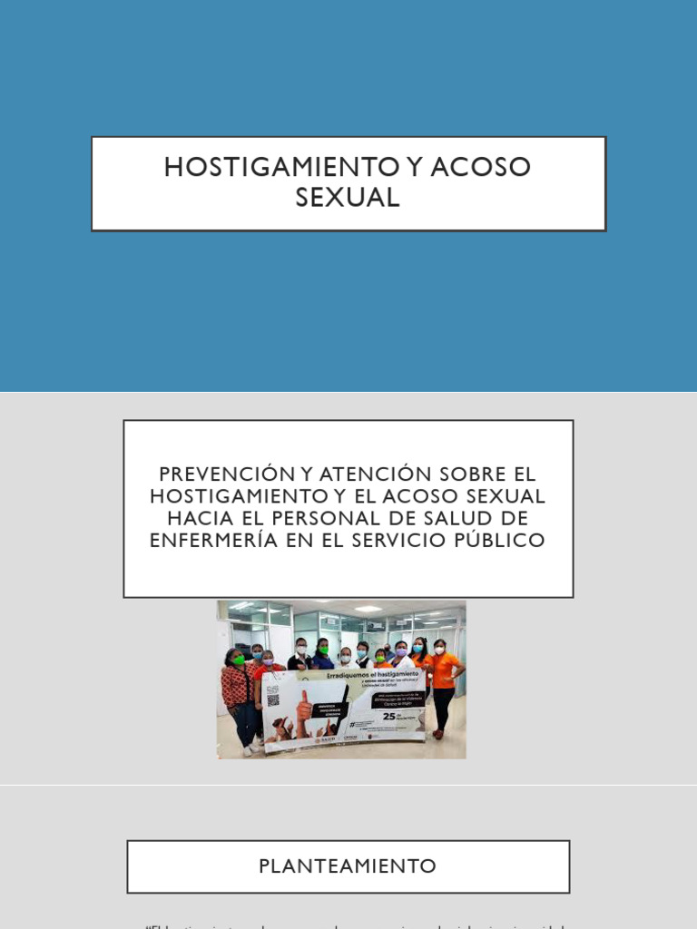 Prevención del Hostigamiento Sexual en Salud | PDF | Acoso | Acoso sexual