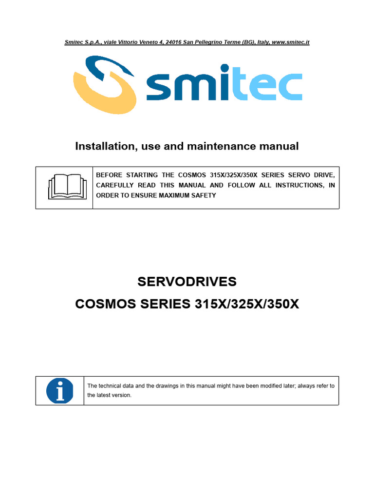 Cosmos Series Servo Drive Manual | PDF | Power Supply | Switch