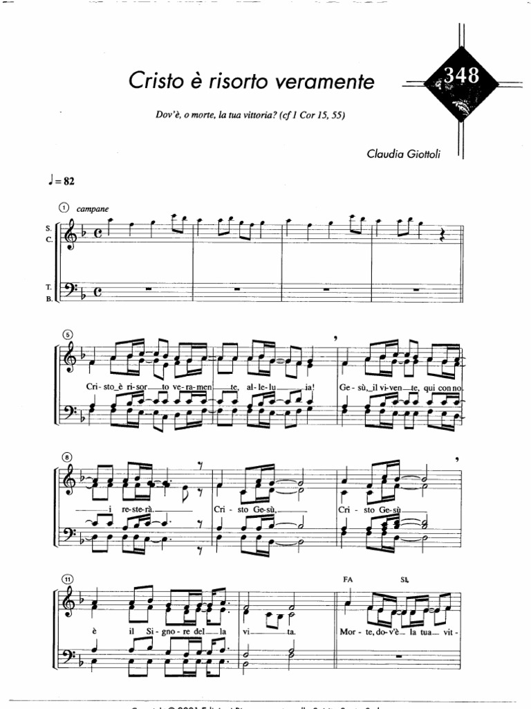 Cristo è Risorto Alleluia Spartito Pdf