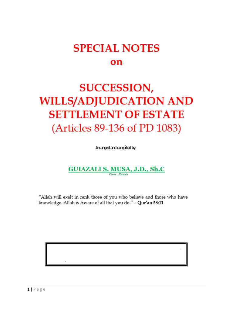 Understanding Faraid in Islamic Law | PDF | Inheritance | Apostasy