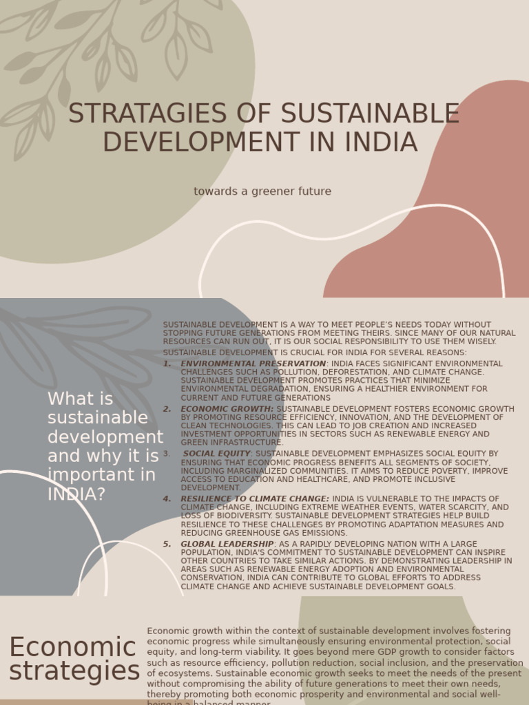 Sustainable Development Strategies in India | PDF | Sustainability ...