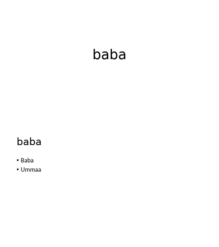 Baba | PDF
