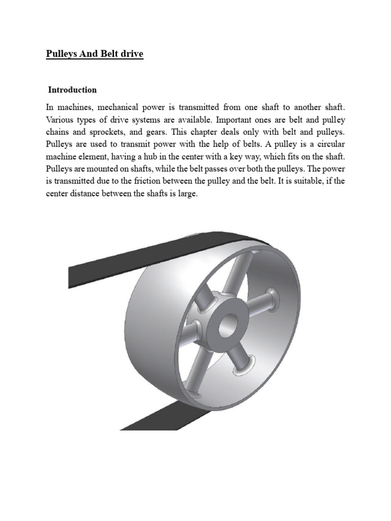 Belt and Pulley Drive Systems Explained | PDF | Belt (Mechanical ...