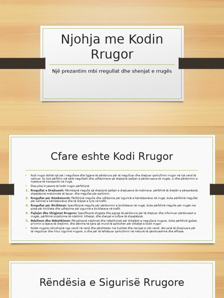 Njohja Me Kodin Rrugor | PDF