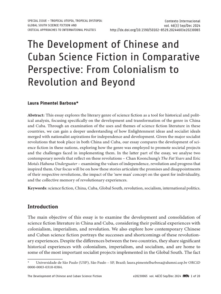 Comparative Sci-Fi: China and Cuba | PDF | Cuba | China